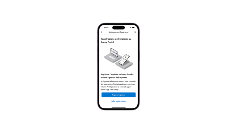 Registrazione su portale