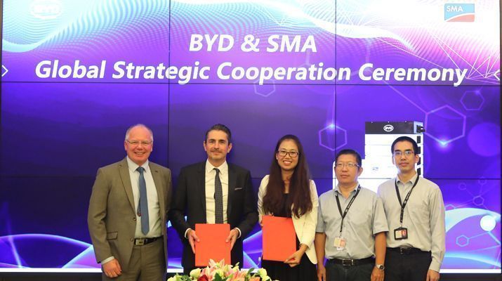 SMA e BYD ampliano la loro partnership strategica a livello internazionale nel settore dell’accumulo a supporto della crescita del mercato globale
